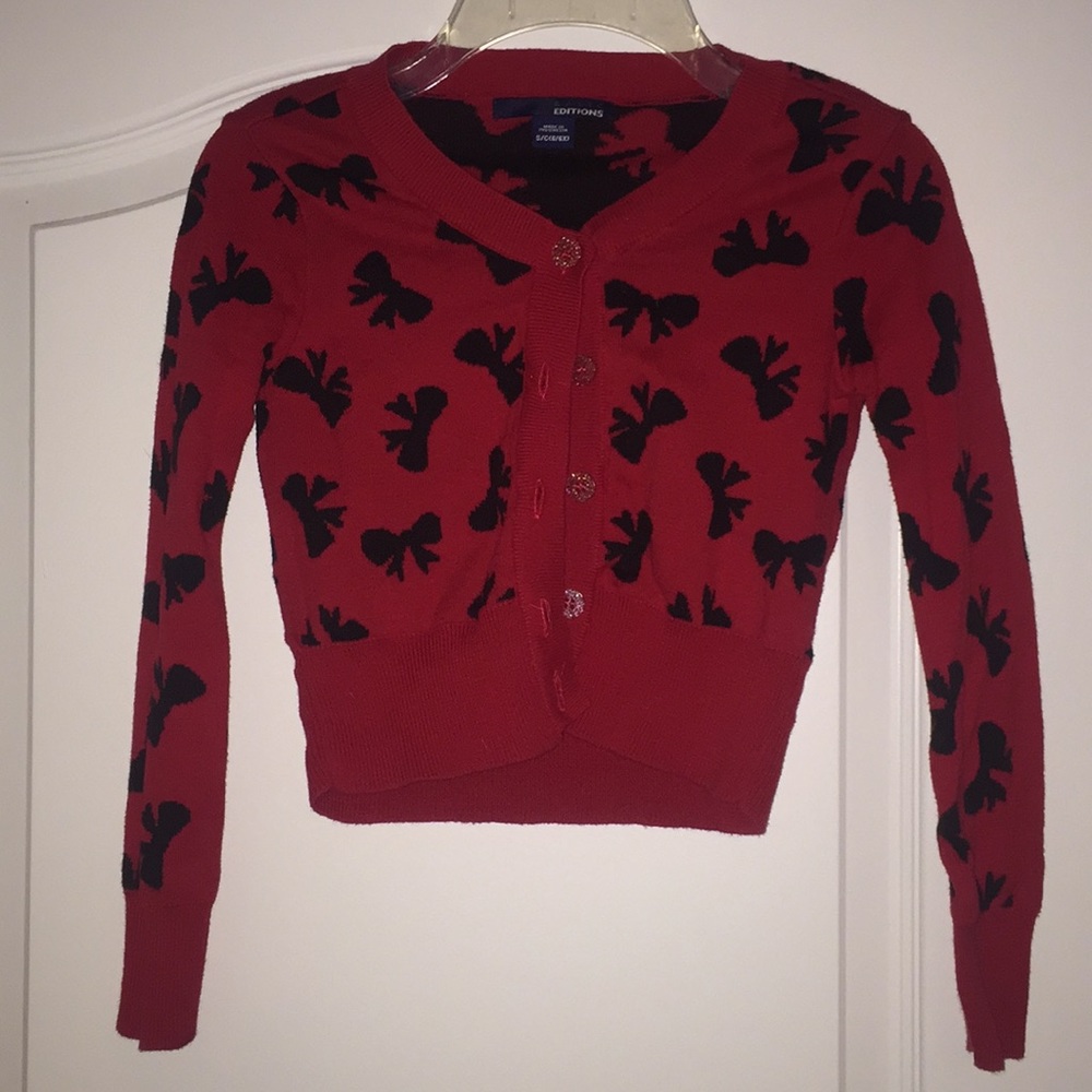 Black and Red Cardigan. Hardly Worn!